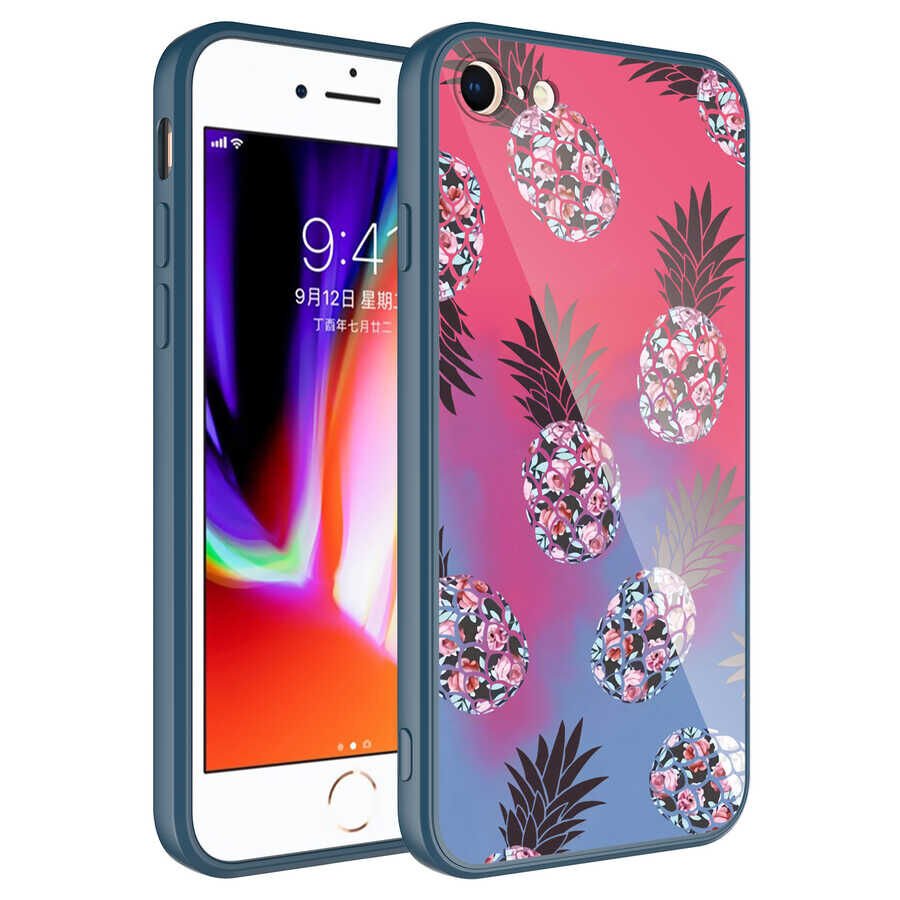 Apple iPhone SE 2020 Kılıf Kamera Korumalı Desenli Sert Silikon HEPTEKİLETİŞİM Epoksi Kapak