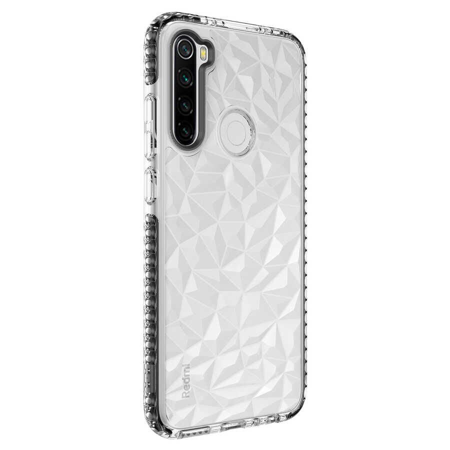 Xiaomi Redmi Note 8 Kılıf Pramit Desenli Renkli Yumuşak Lüks Silikon Kapak (BUZ) Pembe