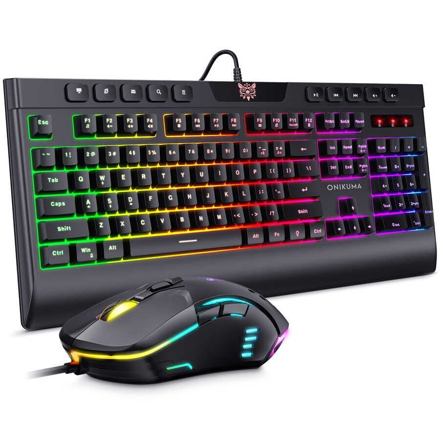HEPTEKİLETİŞİM Onikuma G21 RGB Oyuncu Klavye Mouse Seti