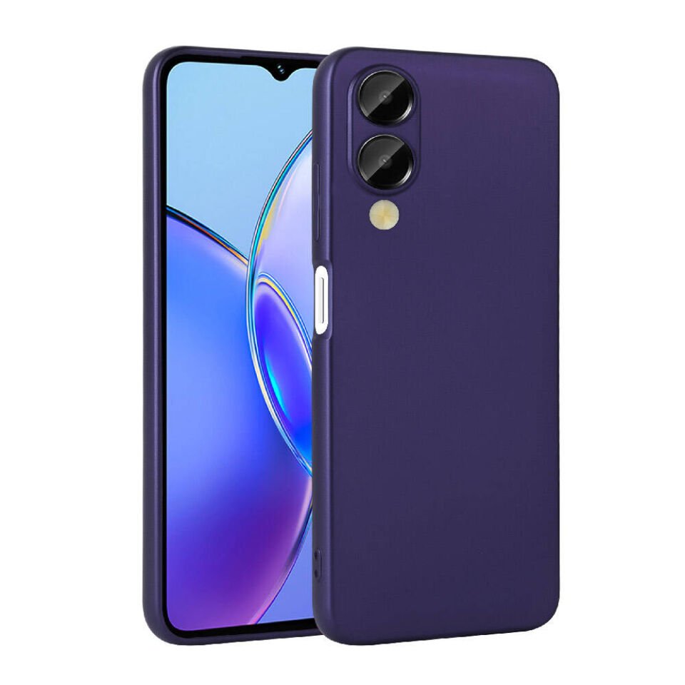 Vivo Y17S Kılıf Yumuşak Dokulu Soft İnce Mat Silikon Kapak (PREMİER) Lacivert