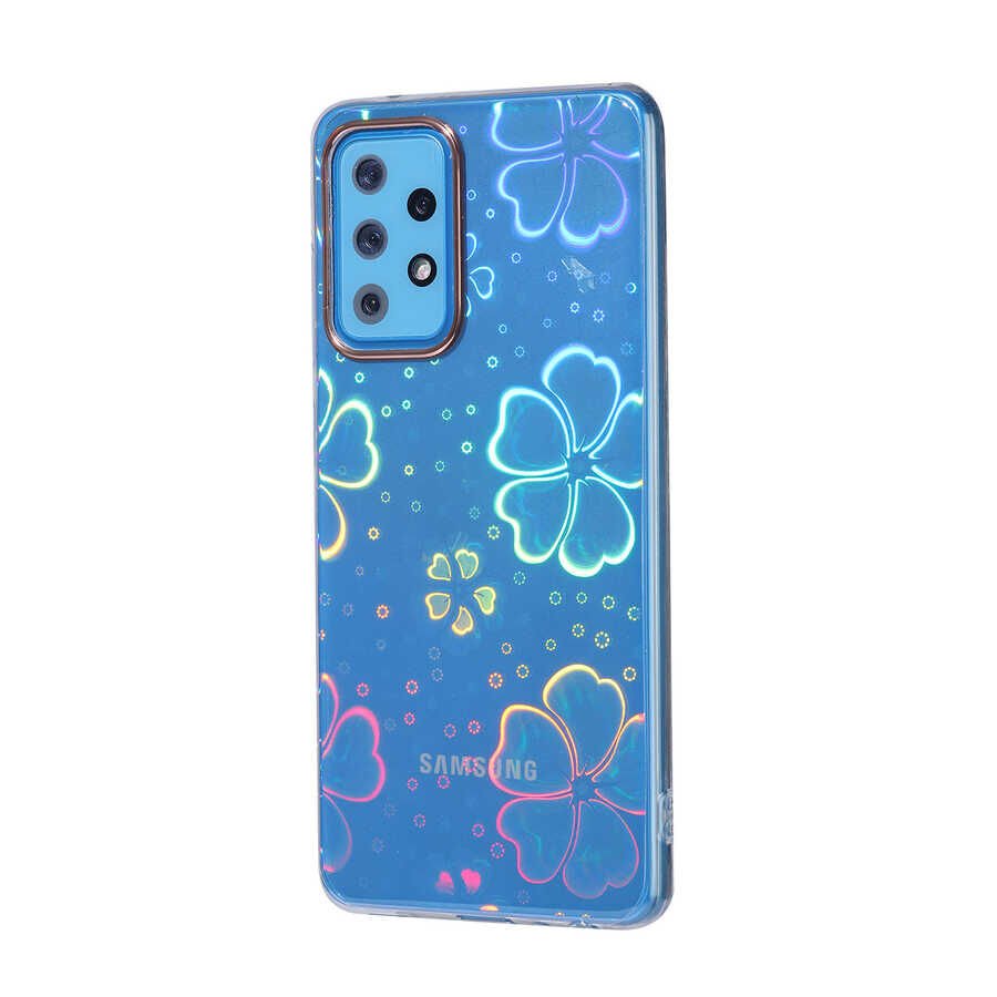 Samsung Galaxy A32 4G Kılıf Renkli Transparan Parlak Desenli Sert Kapak (SİDNEY) Heart No1