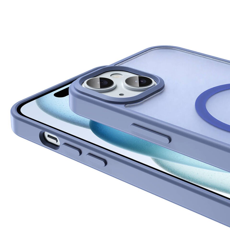 Apple iPhone 15 Kılıf Magsafe Şarj Özellikli Mat Arka Yüzey HEPTEKİLETİŞİM Sio Kapak