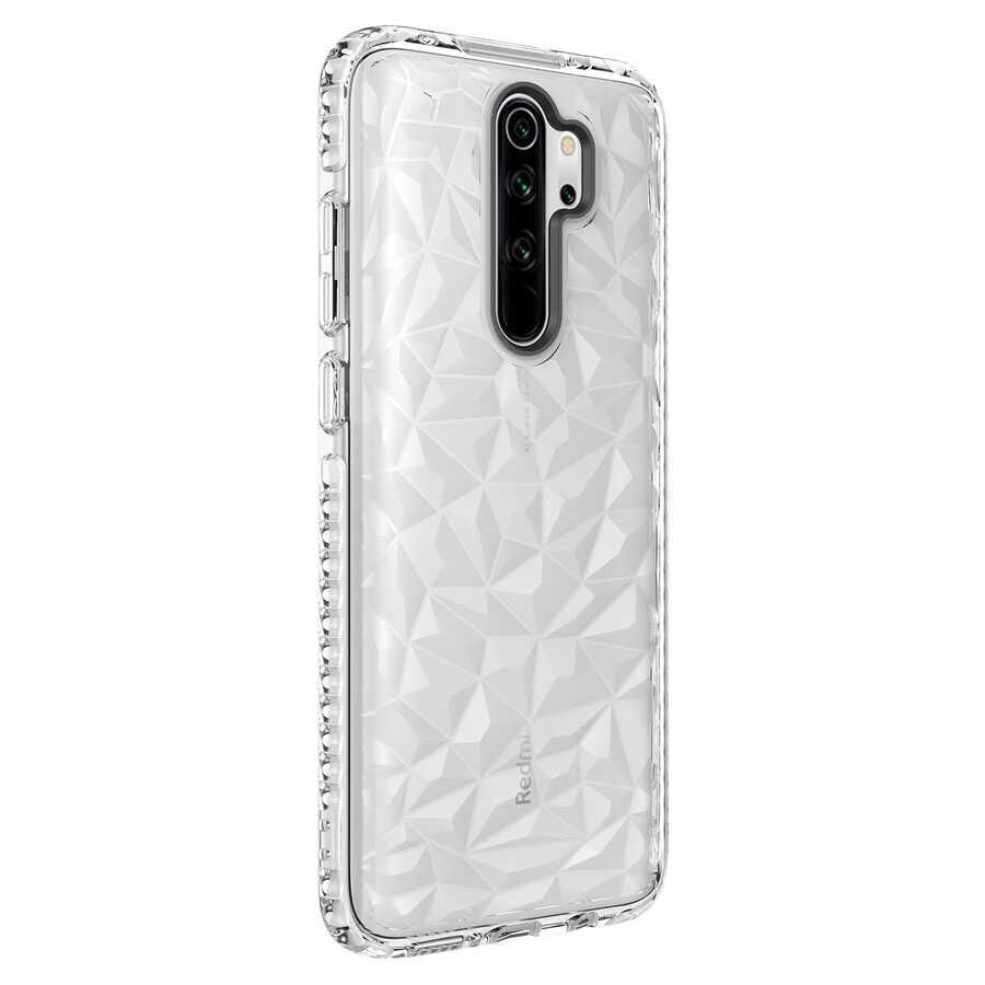 Xiaomi Redmi Note 8 Pro Kılıf Pramit Desenli Renkli Yumuşak Lüks Silikon Kapak (BUZ) Pembe