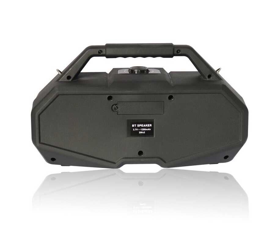 Bluetooth Speaker Hoparlör With FM Radio Özellikli Gövde Kısmında Renkli Led Tasarım (ZQS-4216) Mavi