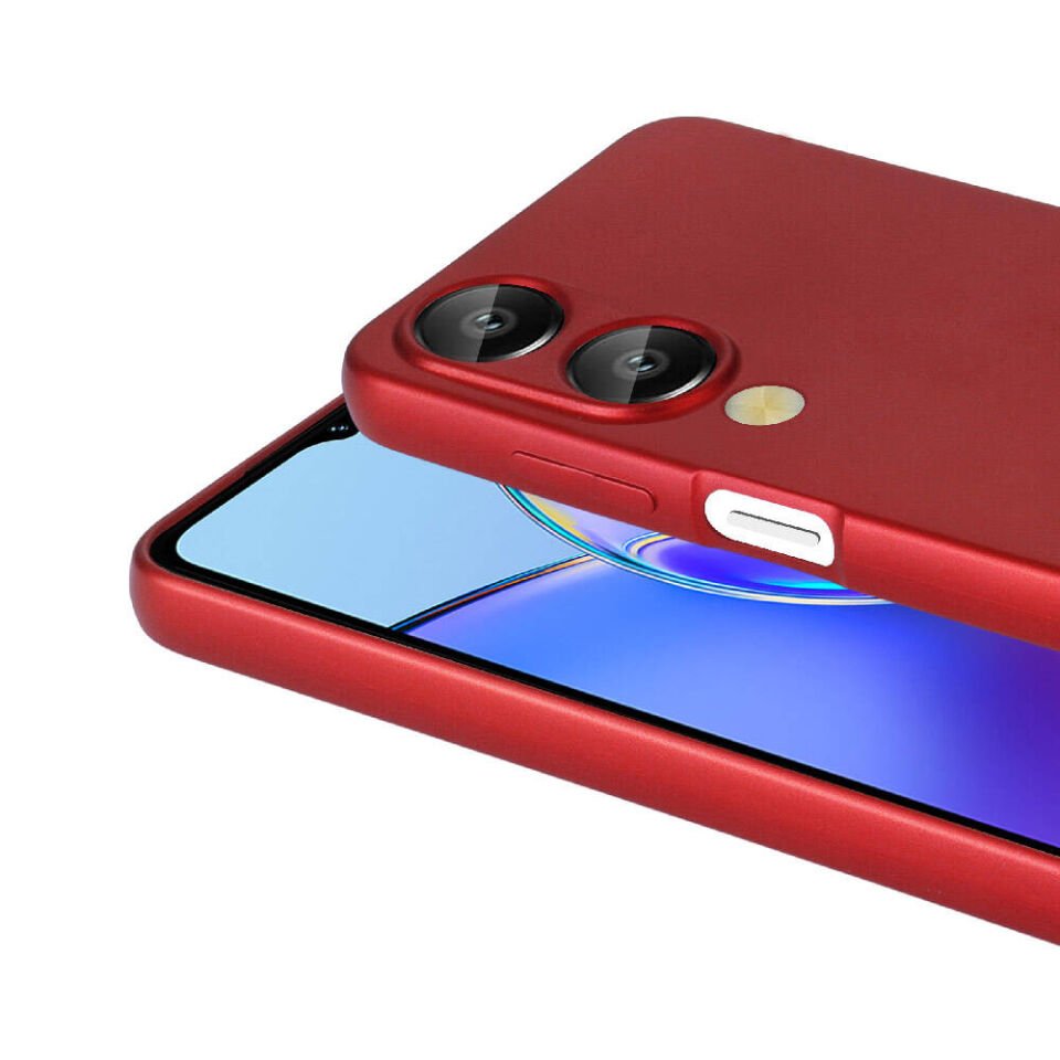 Vivo Y17S Kılıf Yumuşak Dokulu Soft İnce Mat Silikon Kapak (PREMİER) Mürdüm