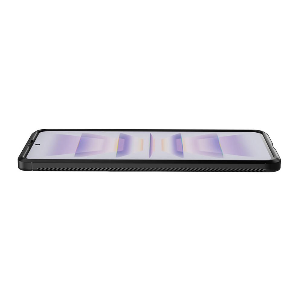 Xiaomi Poco F5 Pro Kılıf Kamera Çıkıntılı Karbon Fiber Dokulu Renk Atmaz Kapak (NEGRO) Siyah