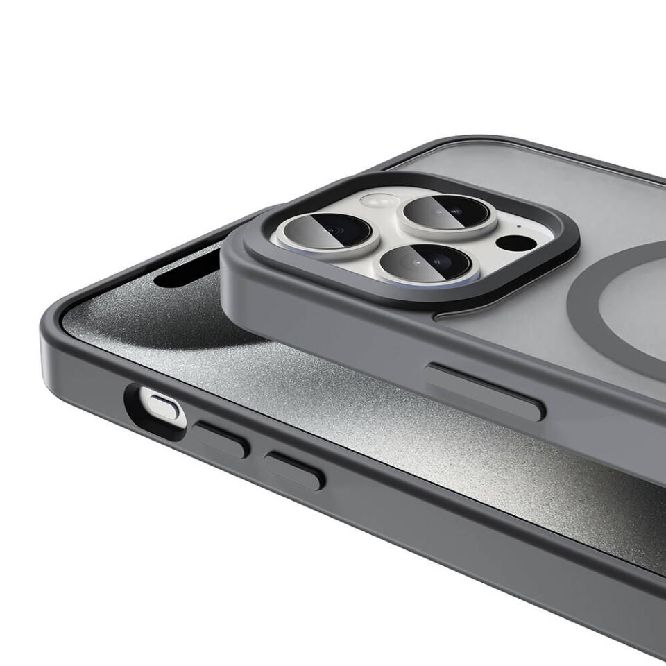 Apple iPhone 15 Pro Max Kılıf Magsafe Şarj Özellikli Mat Arka Yüzey HEPTEKİLETİŞİM Sio Kapak