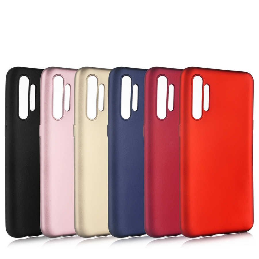 Realme XT Kılıf Yumuşak Dokulu Soft Esnek İnce Mat Renkli Silikon Kapak (PREMİER) Gold