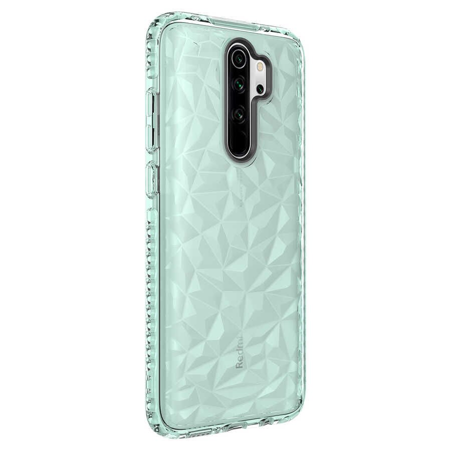 Xiaomi Redmi Note 8 Pro Kılıf Pramit Desenli Renkli Yumuşak Lüks Silikon Kapak (BUZ) Yeşil