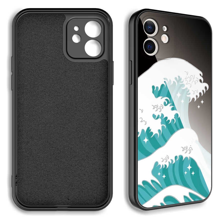 Apple iPhone 12 Kılıf Kamera Korumalı Desenli Sert Silikon HEPTEKİLETİŞİM Epoksi Kapak