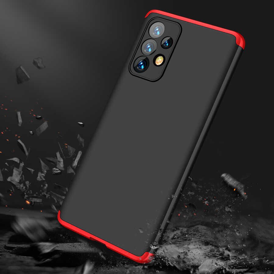 Samsung Galaxy A73 Kılıf 360 Tam Koruma Ön Ve Arka Sert Mika Kapak Orjinal Ays Gkk Kapak Mavi