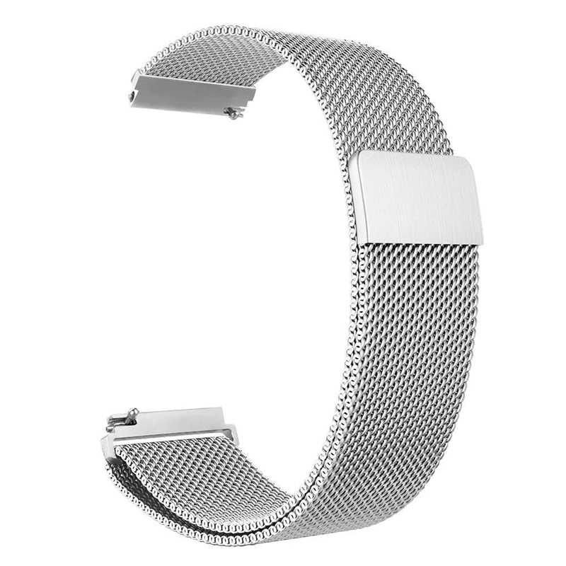 Xiaomi Amazfit Pace Metal Kordon Tel Örgü İşlemeli Mıknatıslı Tasarım (krd-12) Gümüş