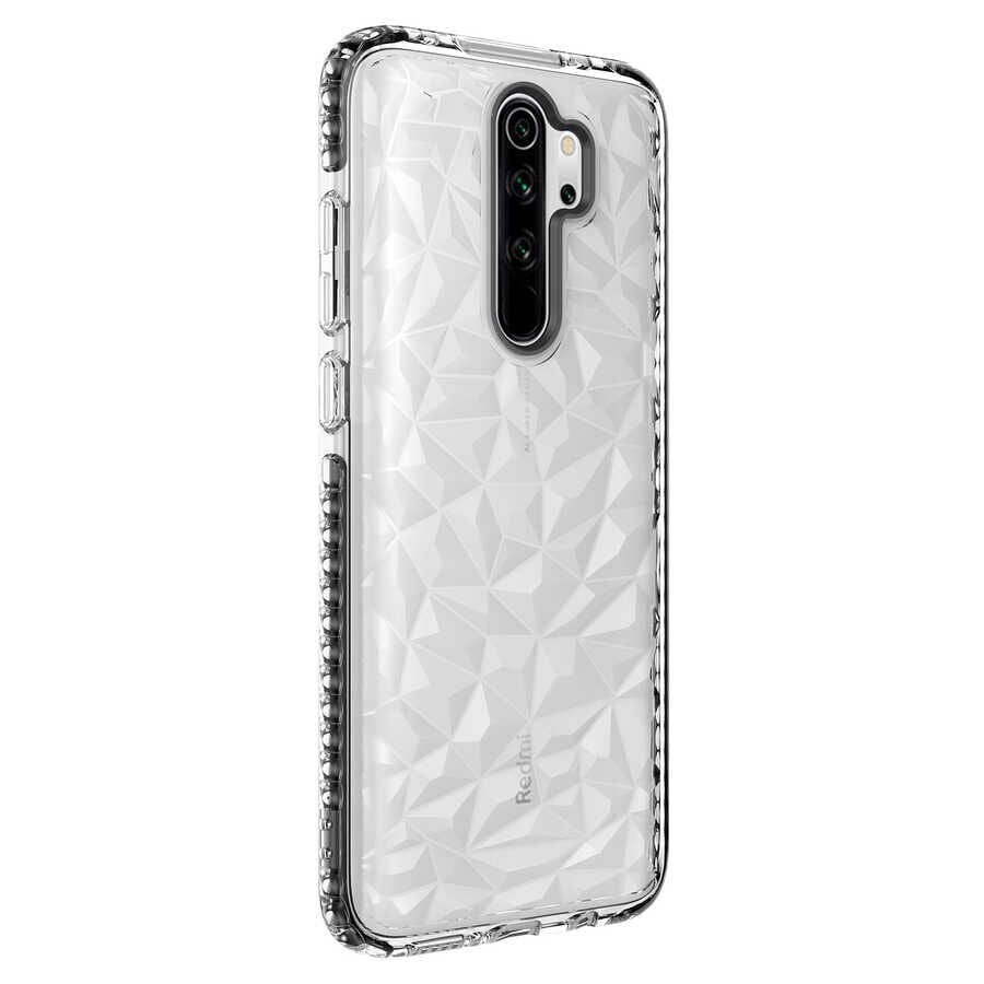 Xiaomi Redmi Note 8 Pro Kılıf Pramit Desenli Renkli Yumuşak Lüks Silikon Kapak (BUZ) Siyah