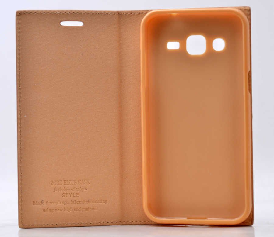 Samsung Galaxy J2 Kapaklı Kılıf Darbelere Karşı Tam Korumalı (ELİTE) Beyaz