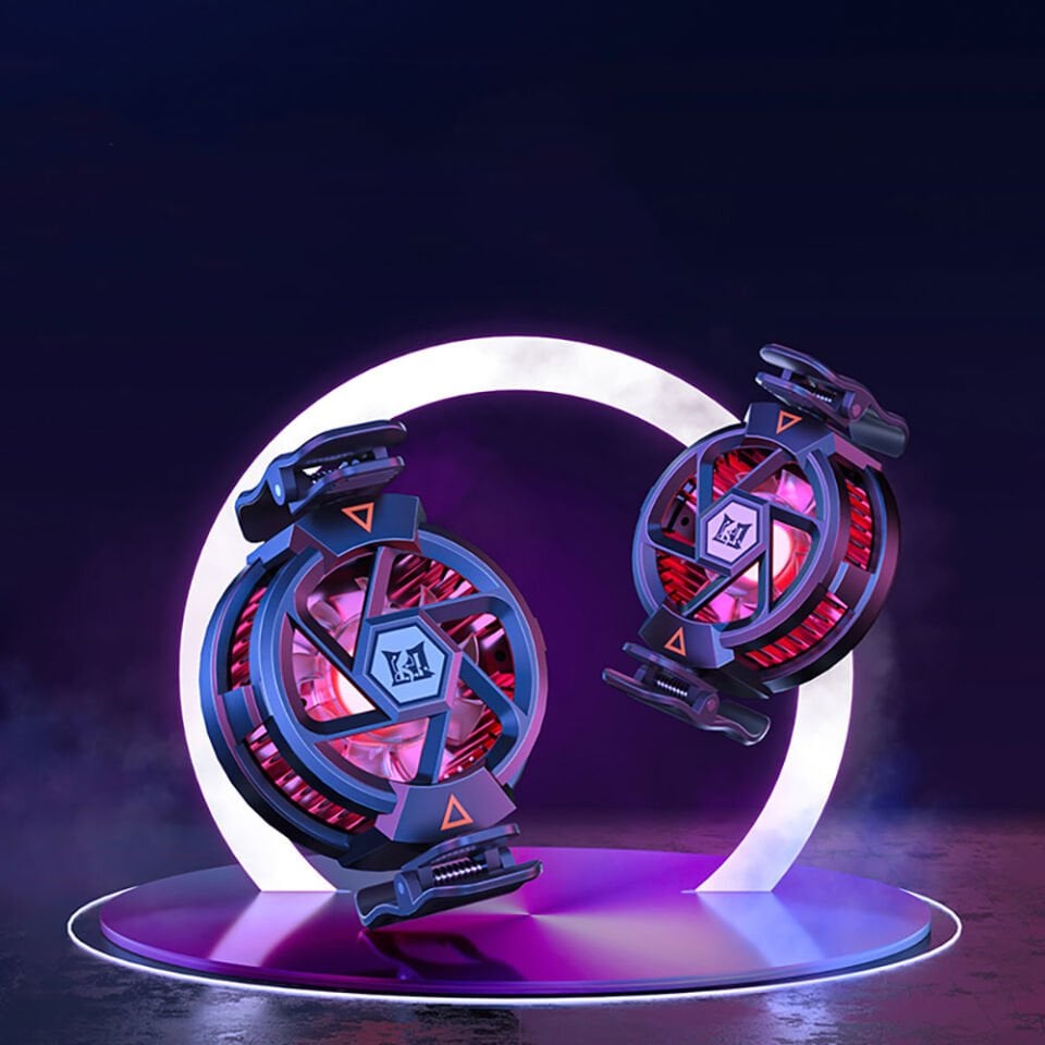 HEPTEKİLETİŞİM N5 Magnetik Yapıştırmalı 10W TEC Soğutma Sistemli RGB Işıklı Telefon Soğutucu Fan