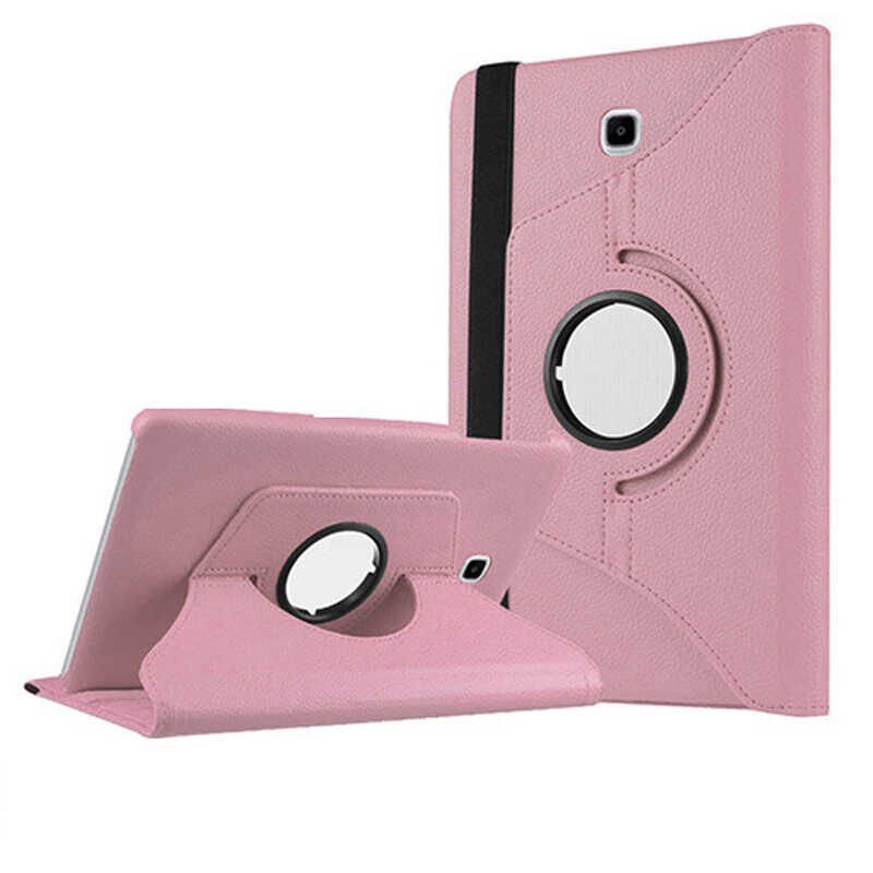 Samsung Galaxy Tab S2 9.7 T810 T813 T815 T819 Kılıf Dönebilen Standlı (D-T) Pembe Açık