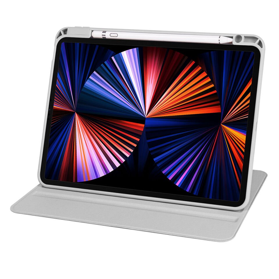 Apple iPad Air 10.9 2022 (5.Nesil) Kılıf HEPTEKİLETİŞİM Termik Kalem Bölmeli Dönebilen Standlı Kılıf