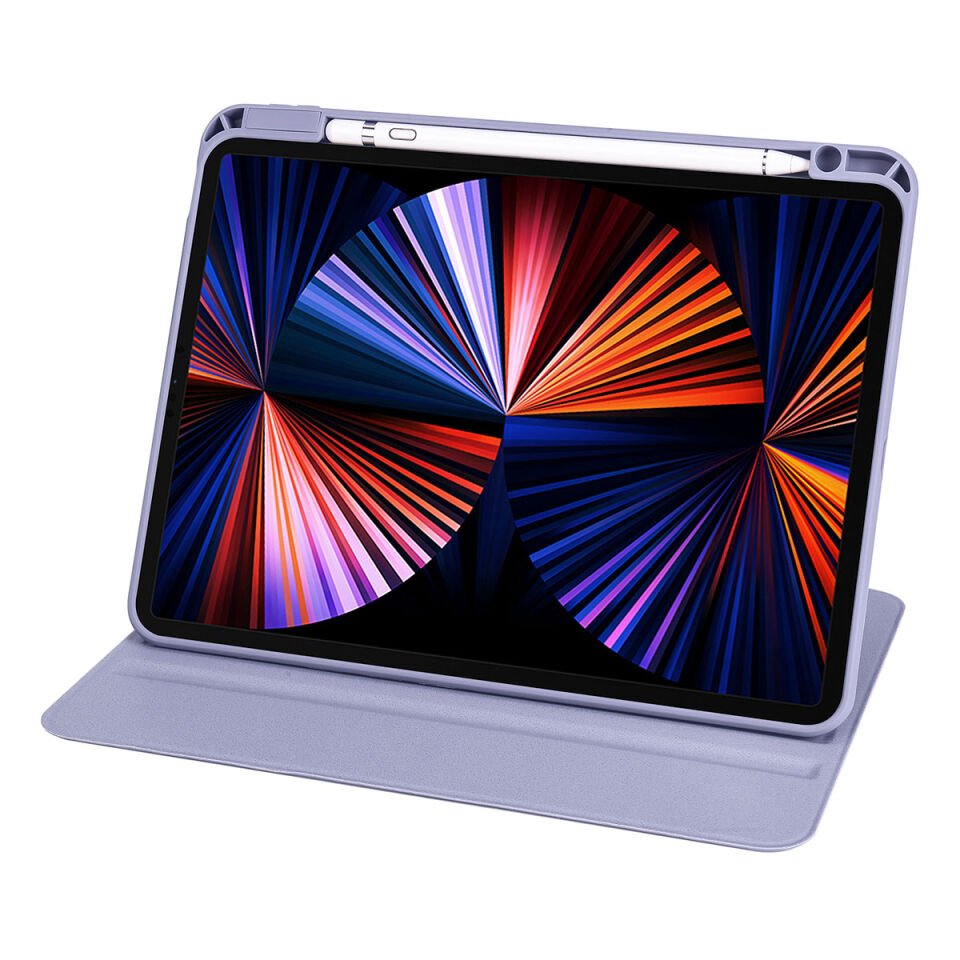 Apple iPad Pro 11 2021 (3.Nesil) Kılıf HEPTEKİLETİŞİM Termik Kalem Bölmeli Dönebilen Standlı Kılıf