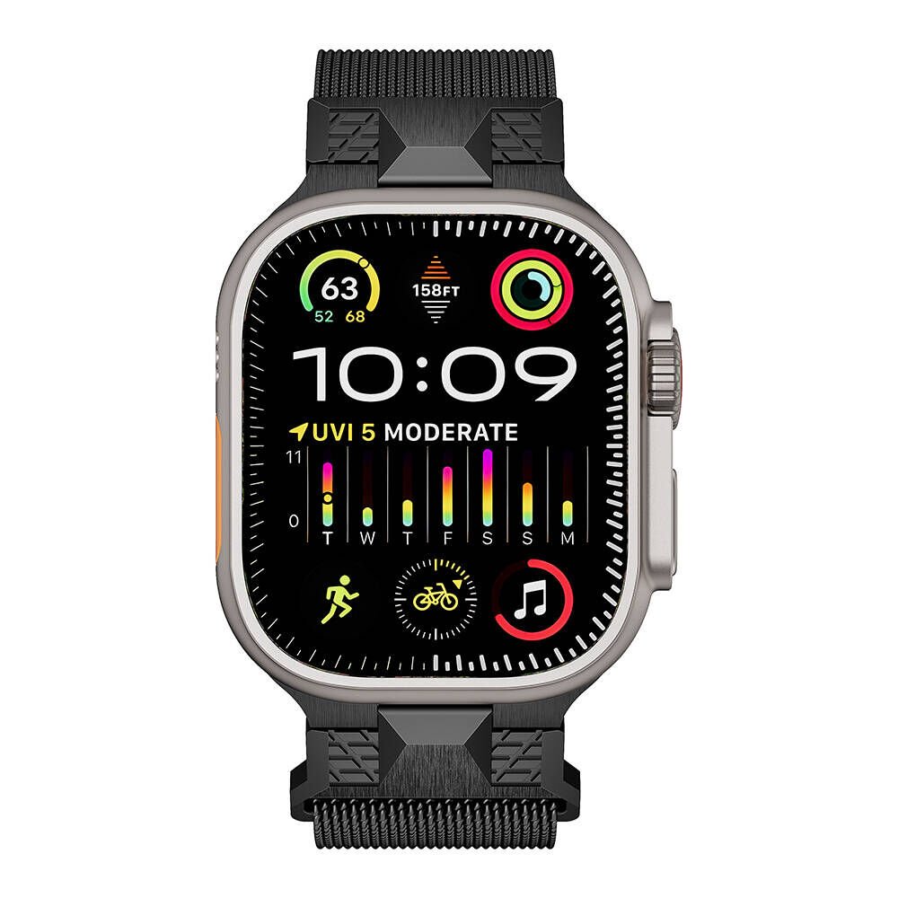 Apple Watch Ultra 49mm HEPTEKİLETİŞİM KRD-107 Metal Hasır Kordon