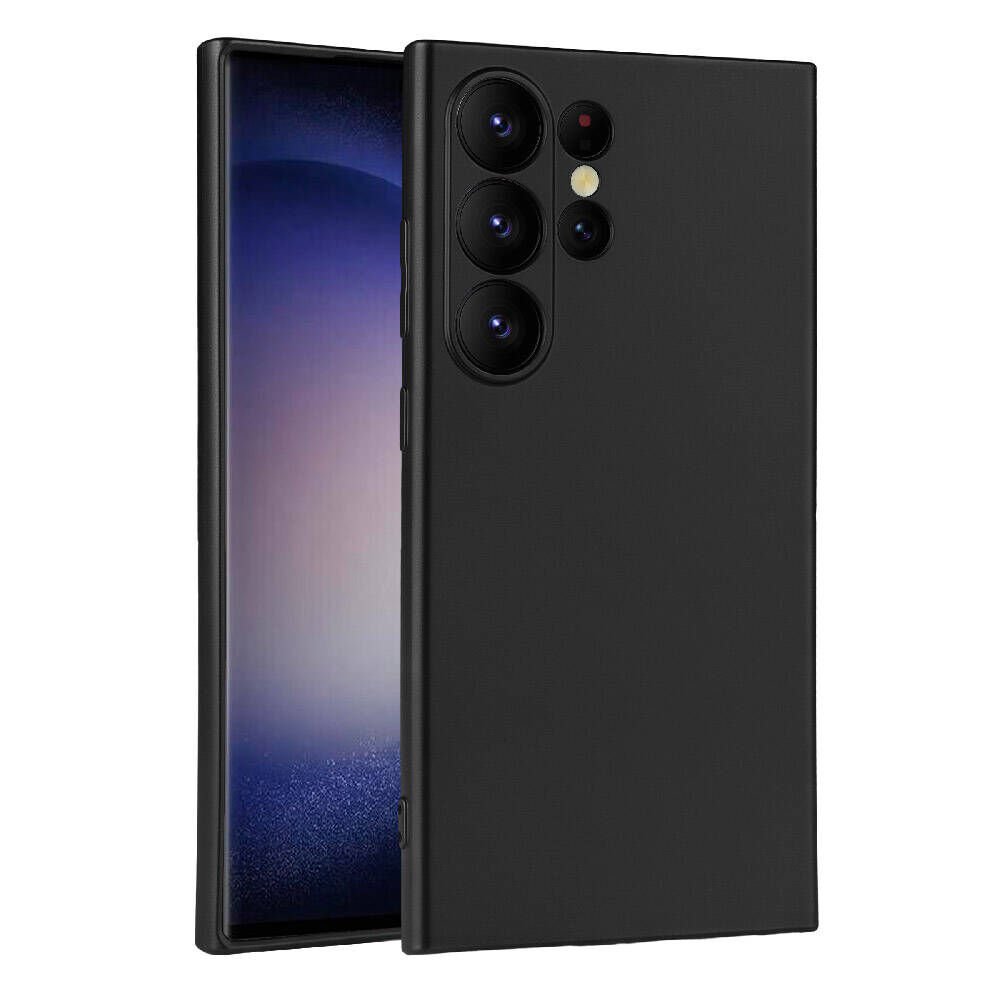 Samsung Galaxy S24 Ultra Kılıf Yumuşak Dokulu Soft İnce Mat Silikon Kapak (PREMİER) Siyah