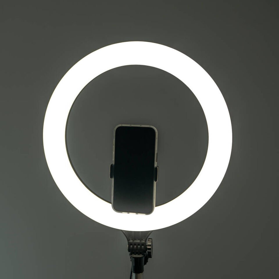 Telefon Stand MJ38 RGB 25W Ring Light Canlı Yayın 38cm USB'li  Siyah