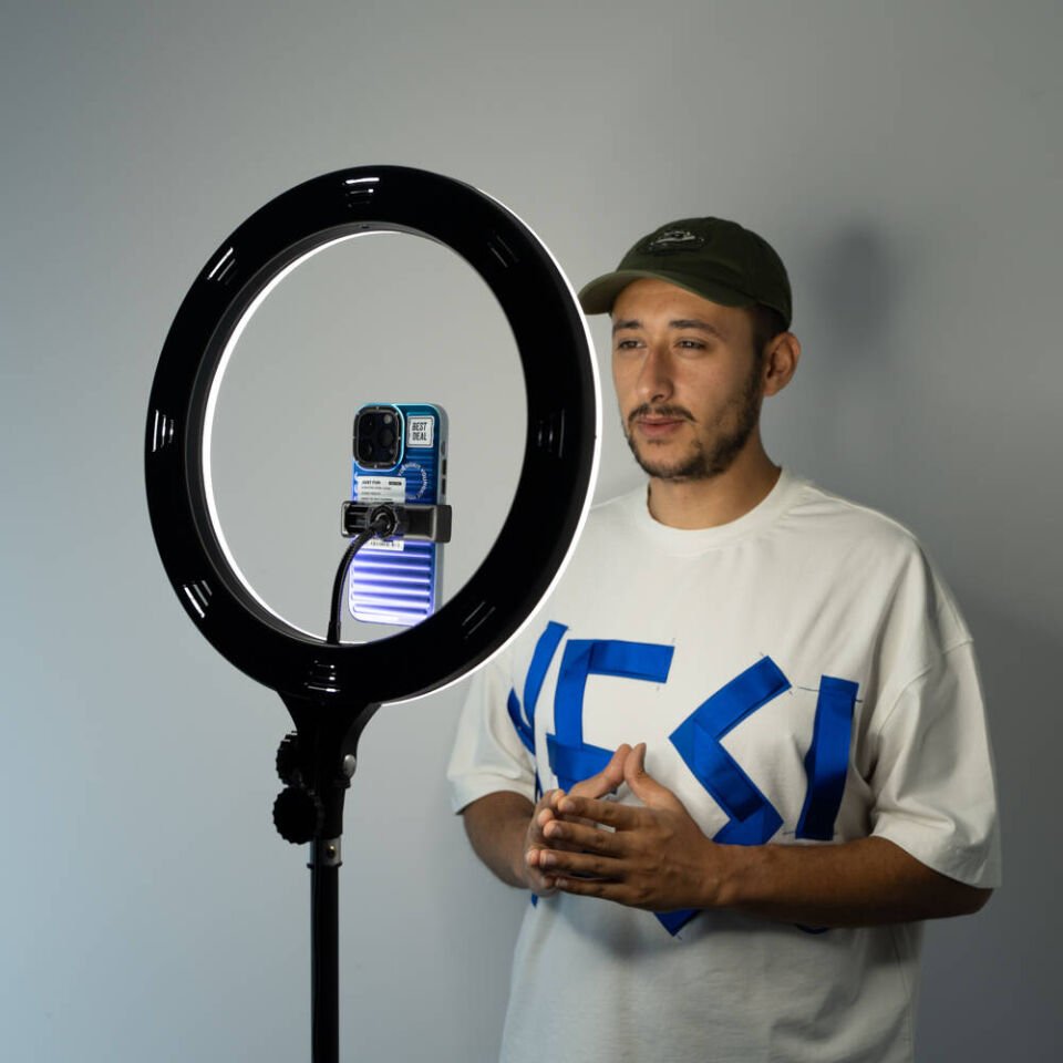 Telefon Stand MJ38 RGB 25W Ring Light Canlı Yayın 38cm USB'li  Siyah