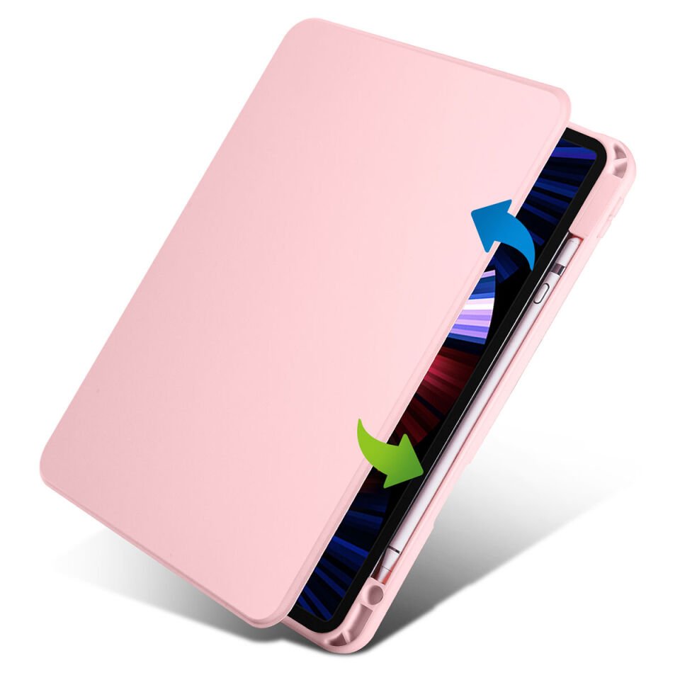 Apple iPad Pro 11 2018 Kılıf HEPTEKİLETİŞİM Termik Kalem Bölmeli Dönebilen Standlı Kılıf