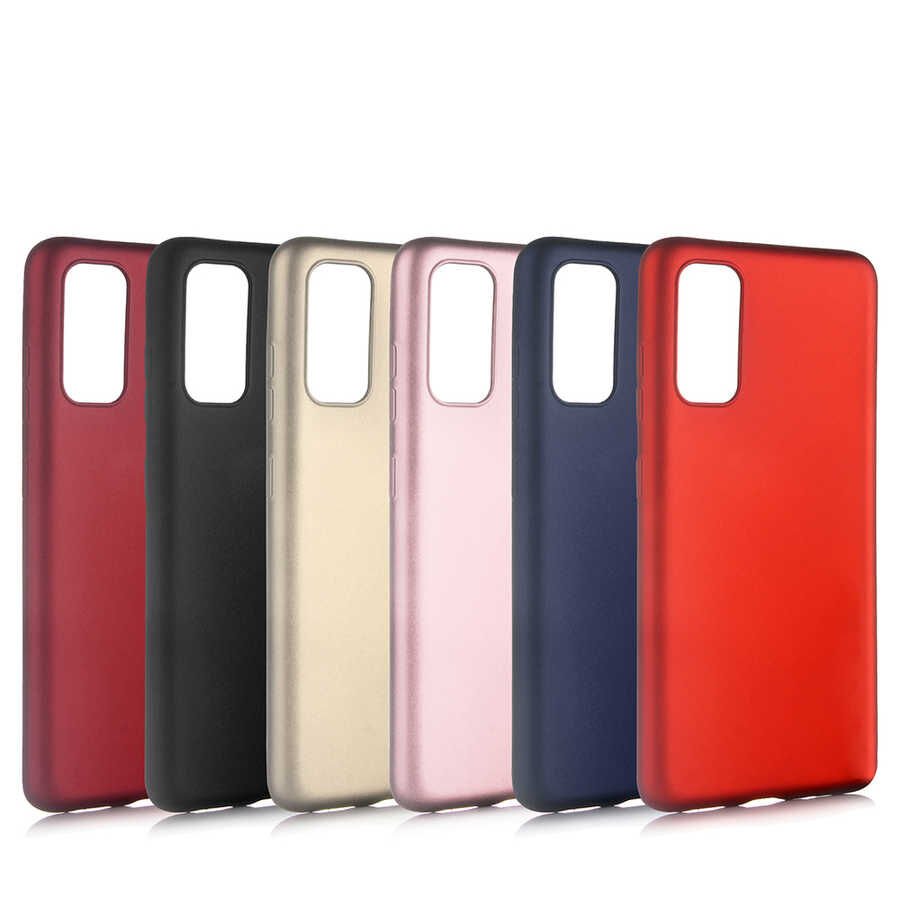 Samsung Galaxy S20 Kılıf Yumuşak Dokulu Soft Esnek İnce Mat Renkli Silikon Kapak (PREMİER) Saks Mavi