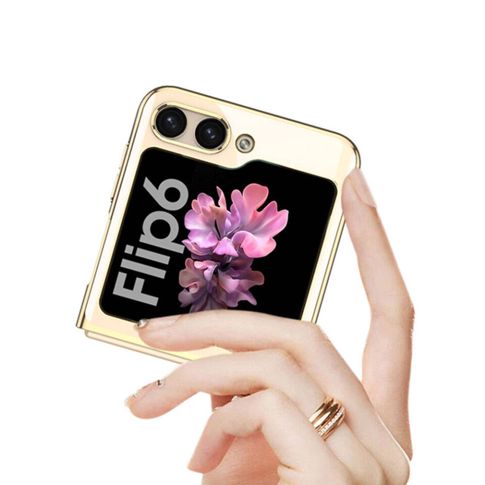 Samsung Galaxy Z Flip 6 Kılıf HEPTEKİLETİŞİM Full Camlı Kıpta Kapak