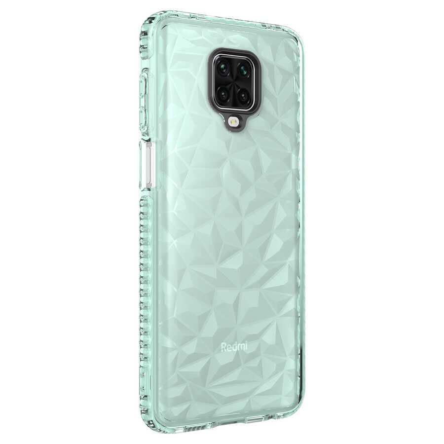 Xiaomi Redmi Note 9 Pro Kılıf Pramit Desenli Renkli Yumuşak Lüks Silikon Kapak (BUZ) Siyah