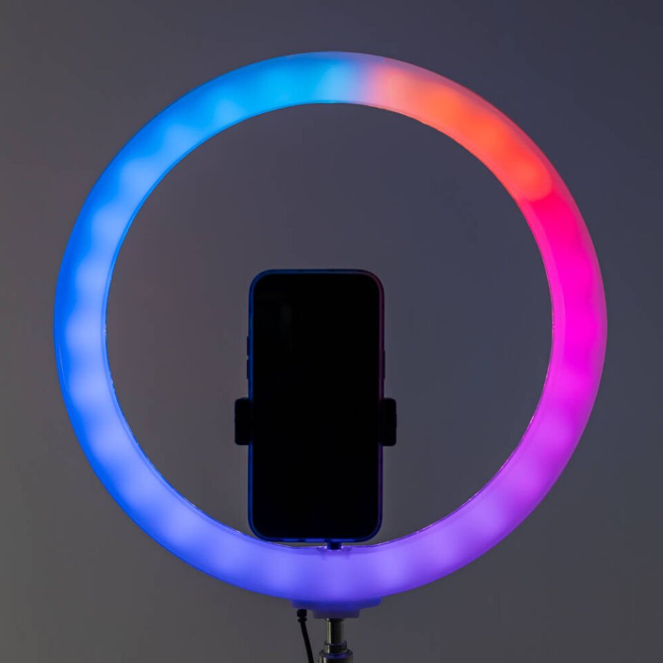 Canlı Yayın ve Ambiyans RGB Led Ring Light 3D-36 36cm  Siyah