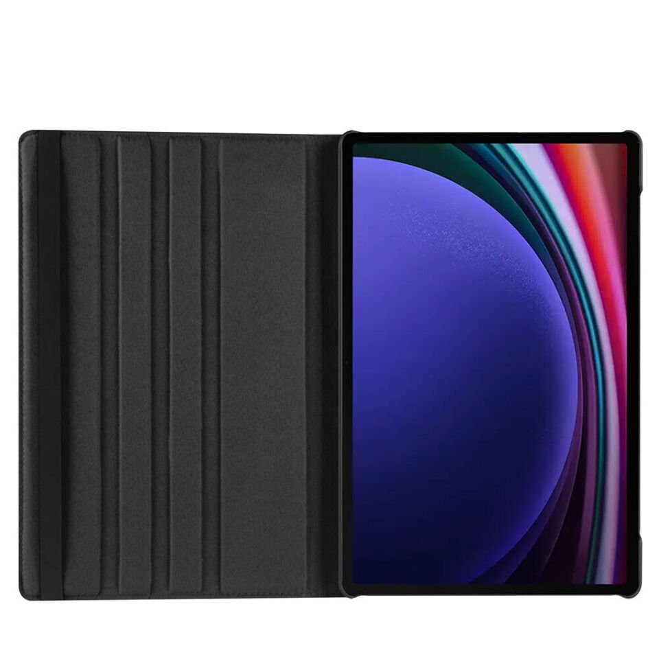 Samsung Galaxy Tab S10 Ultra Dönebilen Standlı 360 Tam Korumalı Tablet KIlıf (D-T) Siyah