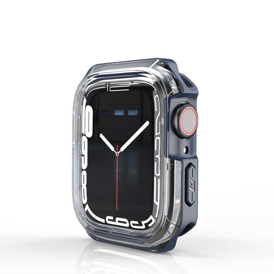 Apple Watch 7 41mm HEPTEKİLETİŞİM Watch Gard 08 Sert PC + Silikon Koruyucu