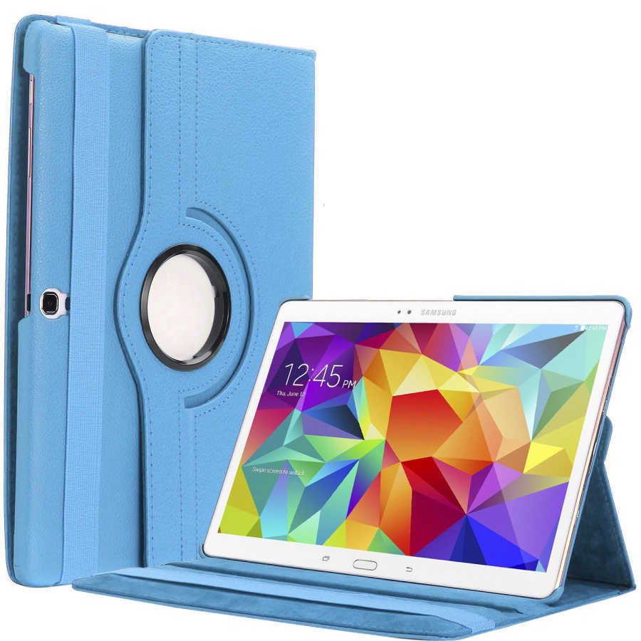 Samsung Galaxy Tab S3 9.7 T820 T825 Kılıf Dönebilen Standlı (D-T) Mavi