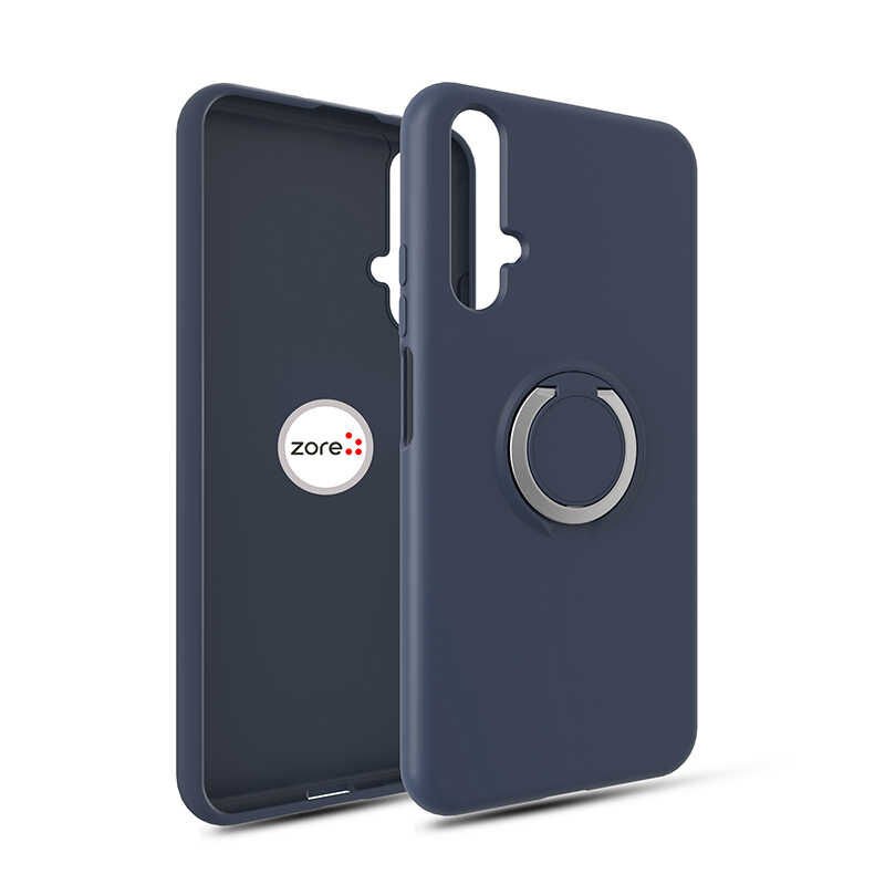 Huawei Nova 5T Kılıf Mat Pastel Renkli Ultra İnce Yüzüklü Yumuşak Silikon Kapak (Plex) Pembe Açık
