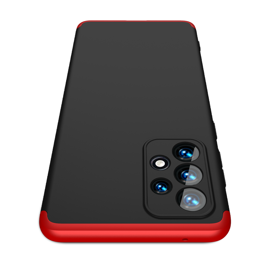 Samsung Galaxy A53 5G Kılıf 360 Tam Koruma Ön Ve Arka Sert Mika Kapak Orjinal Ays Gkk Kapak Siyah-Gri