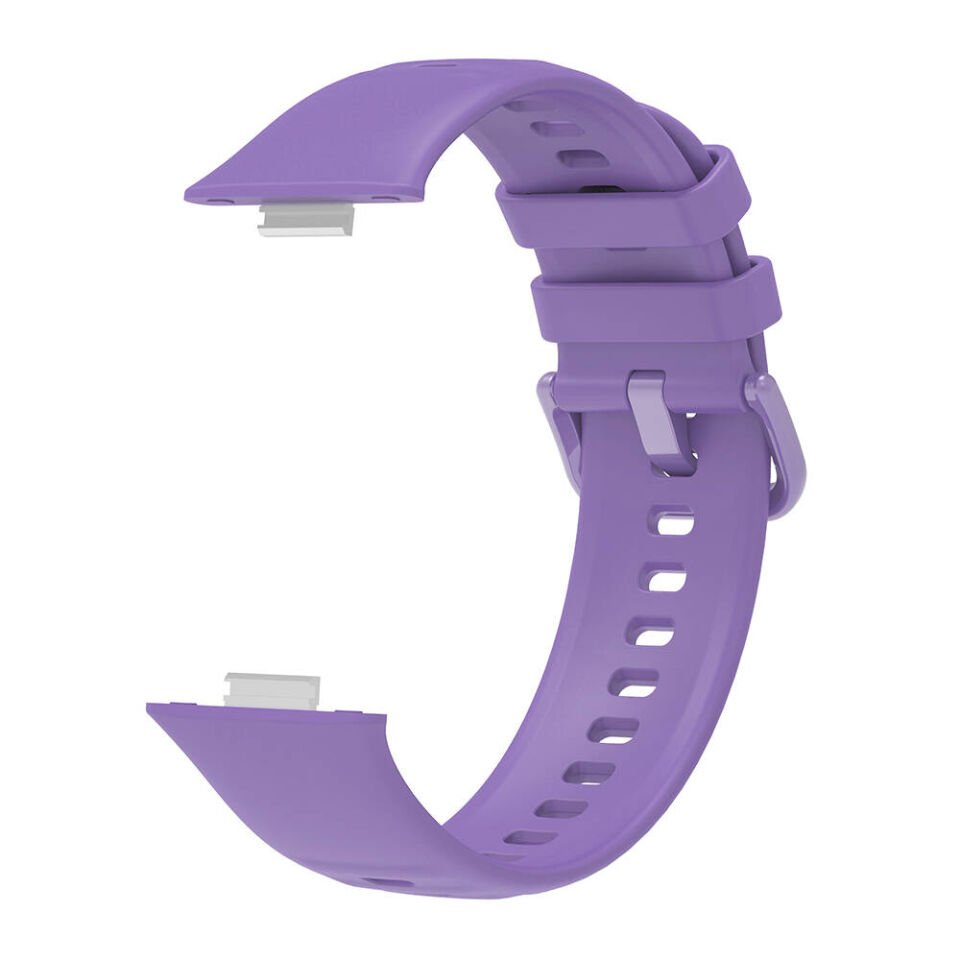 Huawei Watch Fit 3 Band Serisi Kordon Silikon Strap Kayış (Klasik) Lila
