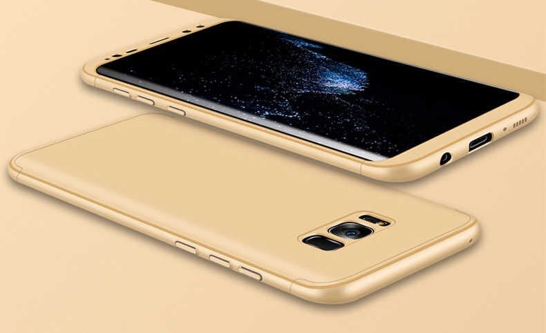 Samsung Galaxy S8 Plus Kılıf 360 Tam Koruma Ön Ve Arka Sert Mika Kapak Orjinal Ays Gkk Kapak Kırmızı