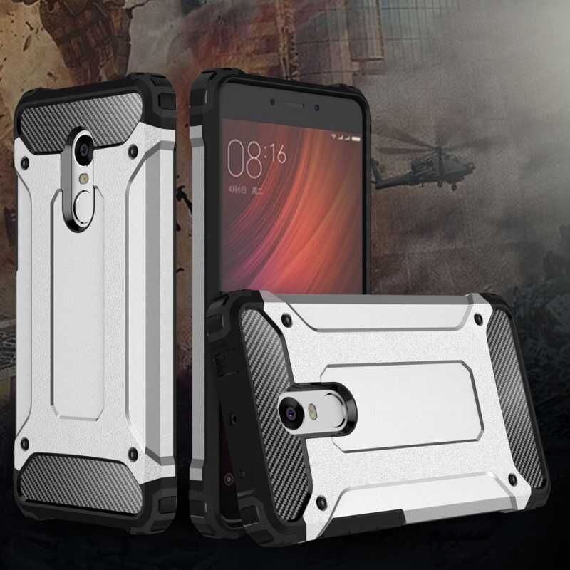 Xiaomi Redmi Note 4 Kılıf Armor Köşe Korumalı Çift Katman Tank Zırh Kapak (CRASH) Rose Gold