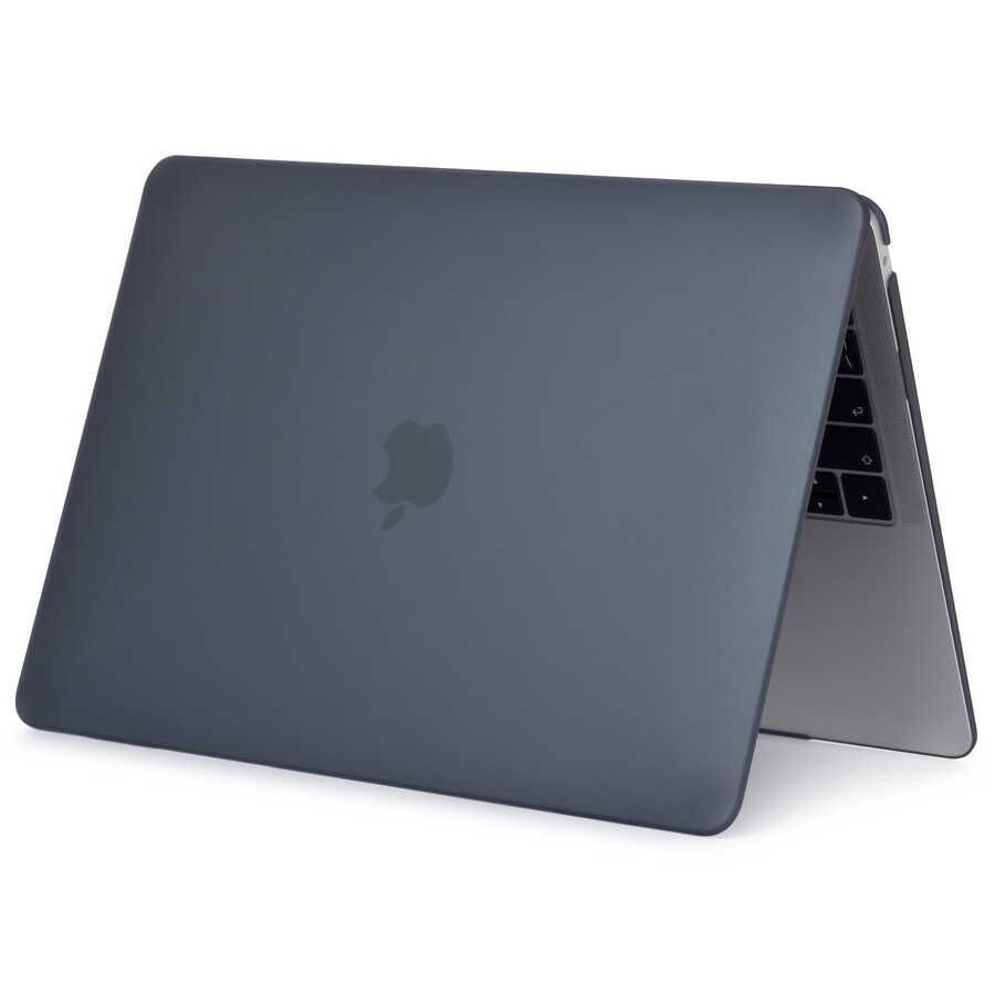 Apple Macbook 13.6 Air 2024 M2 A2681 Şeffaf İnce Koruyucu MSoft Kristal Kapak (z) Siyah