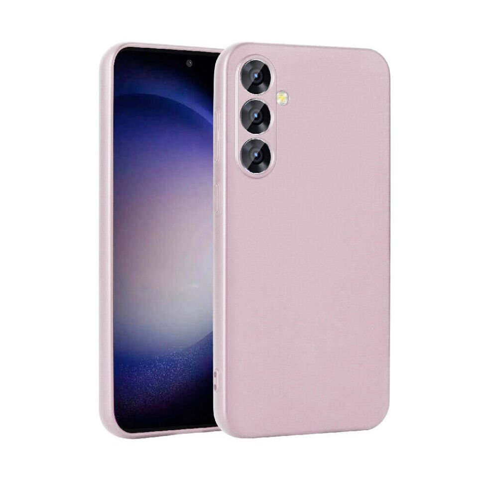 Samsung Galaxy S24 Kılıf Yumuşak Dokulu Soft İnce Mat Silikon Kapak (PREMİER) Rose Gold