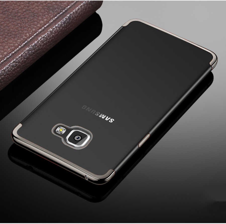 Samsung Galaxy J7 Prime Kılıf Dört Köşe Renkli Lazer Şeffaf Silikon Kapak (GLİTTER) Siyah