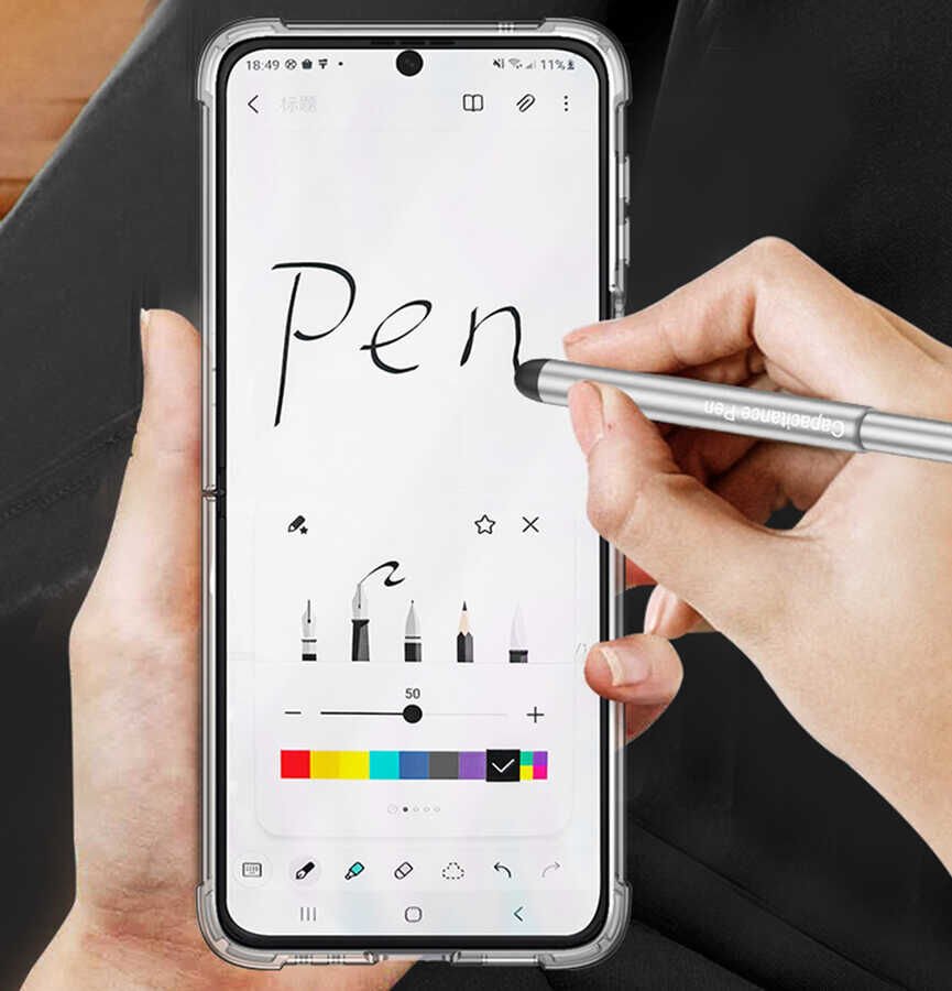 Universal Dokunmatik Çizim Kalemi Ergonomik Dizayn (Pencil 06) Gümüş