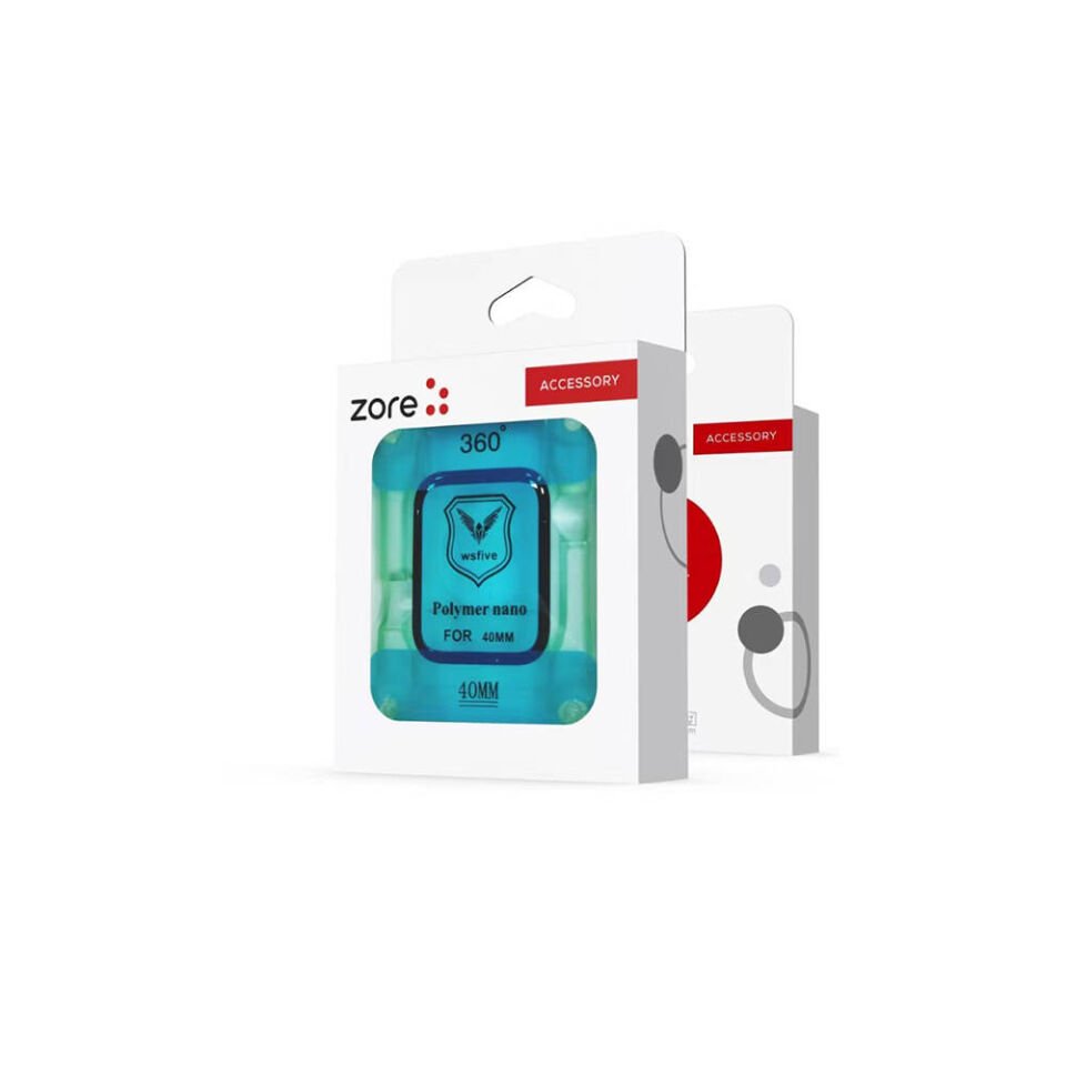 Apple Watch 40mm HEPTEKİLETİŞİM Polymer Nano Ekran Koruyucu + Kolay Uygulama Aparatlı