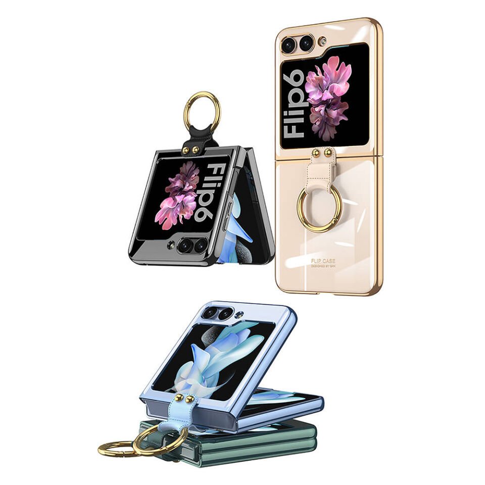 Samsung Galaxy Z Flip 6 Kılıf HEPTEKİLETİŞİM Yüzüklü Kıpta Kapak