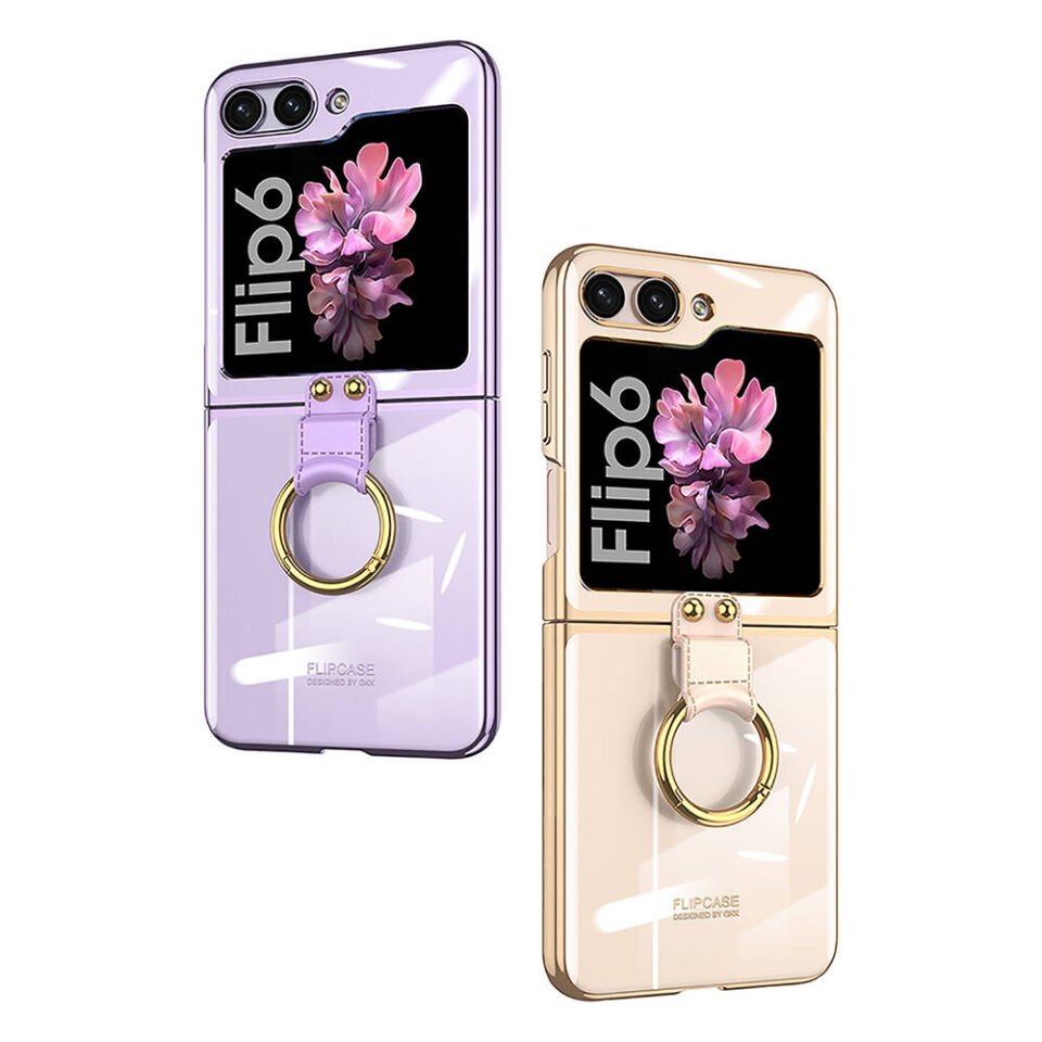 Samsung Galaxy Z Flip 6 Kılıf HEPTEKİLETİŞİM Yüzüklü Kıpta Kapak