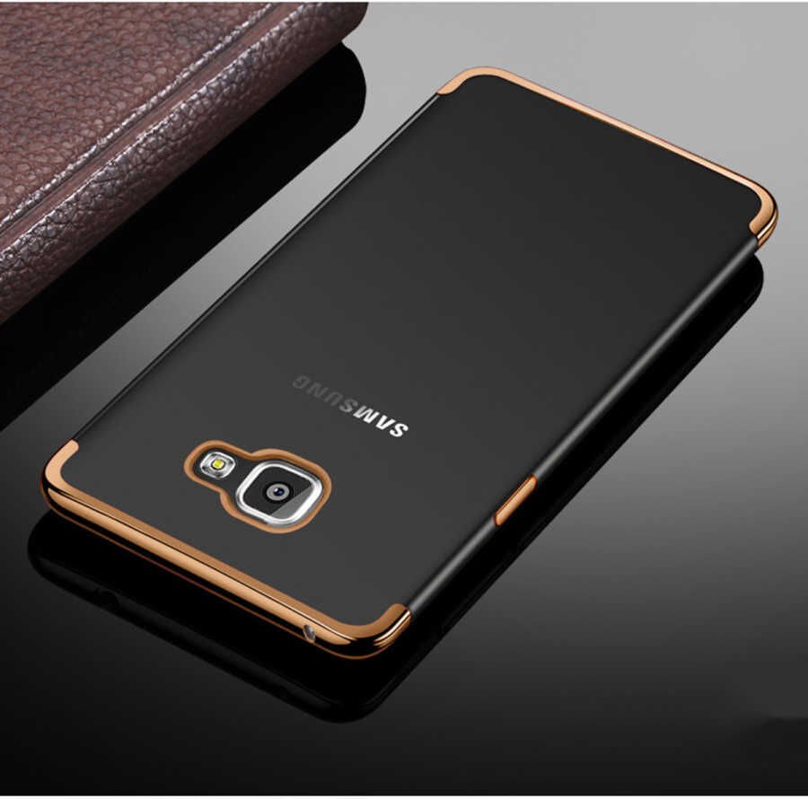 Samsung Galaxy J7 Prime Kılıf Dört Köşe Renkli Lazer Şeffaf Silikon Kapak (GLİTTER) Gold
