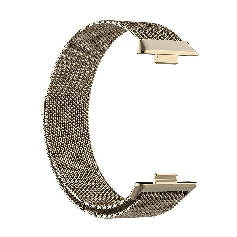 Huawei Watch Fit 3 Metal Kordon Tel Örgü İşlemeli Tasarım (KRD-01) Starlight