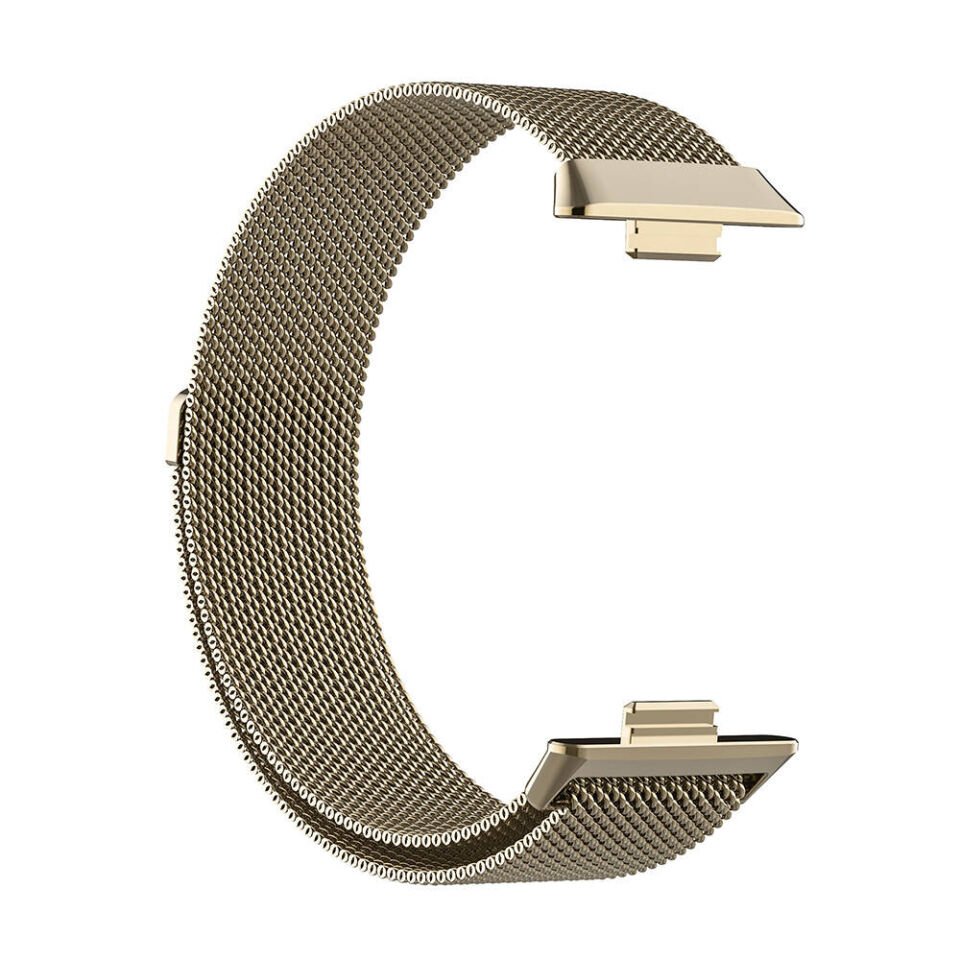 Huawei Watch Fit 3 Metal Kordon Tel Örgü İşlemeli Tasarım (KRD-01) Starlight