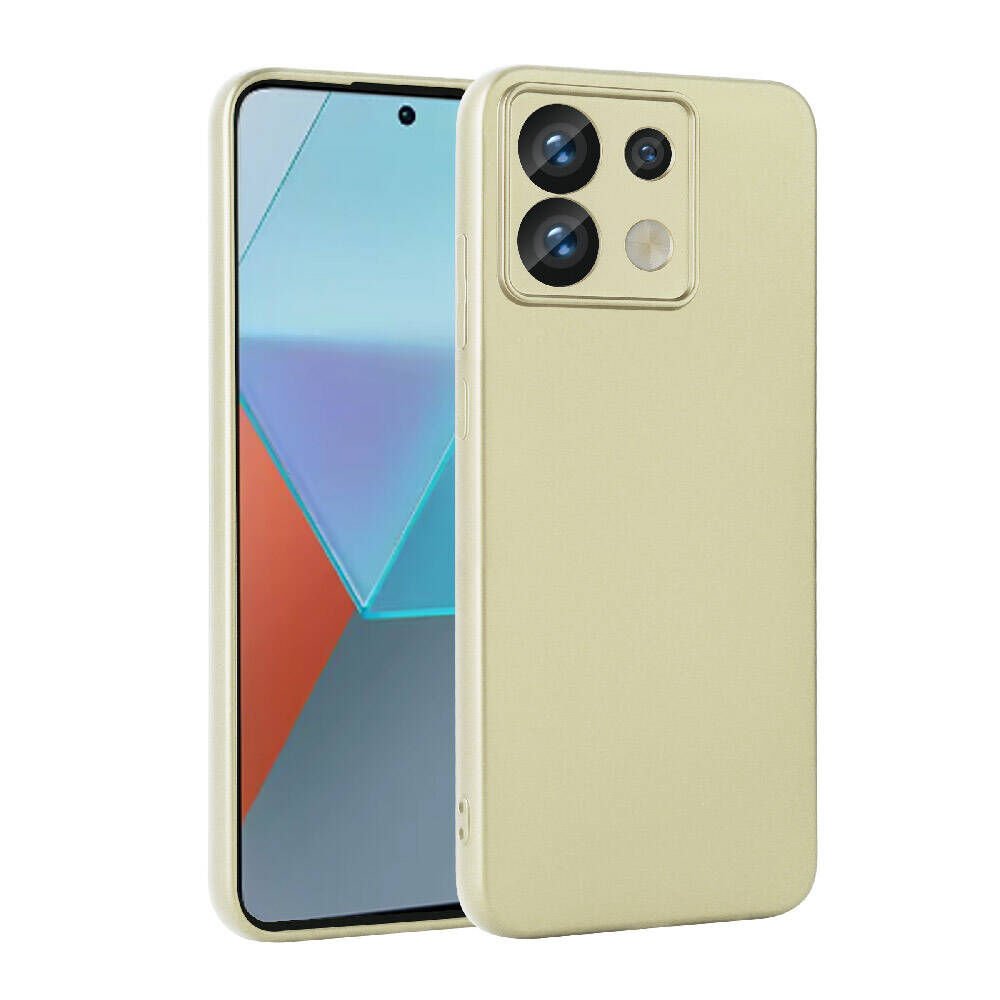 Xiaomi Redmi Note 13 Pro 5G Kılıf Yumuşak Dokulu Soft İnce Mat Silikon Kapak (PREMİER) Gold